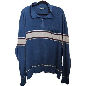 VTG Haband Casual Joe Mens Bowling Shirt XXL Polo Long Sleeve Retro‎